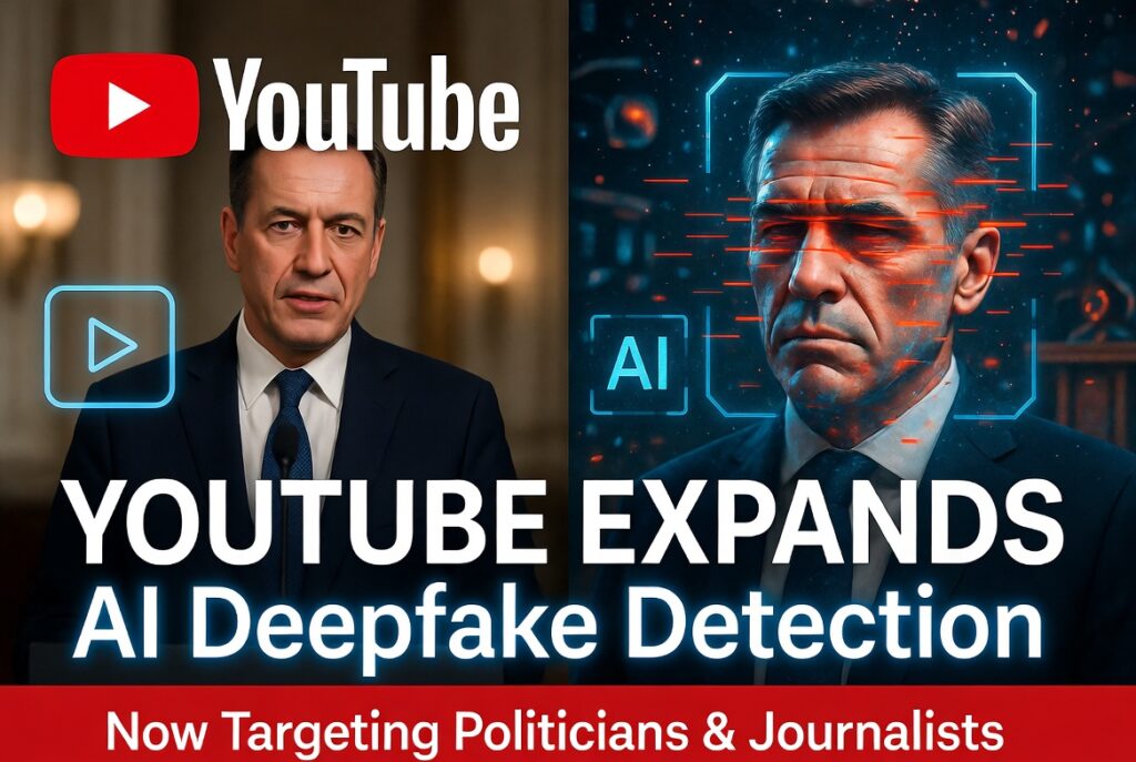 YouTube Expands AI Deepfake Detection to Politicians and Journalists